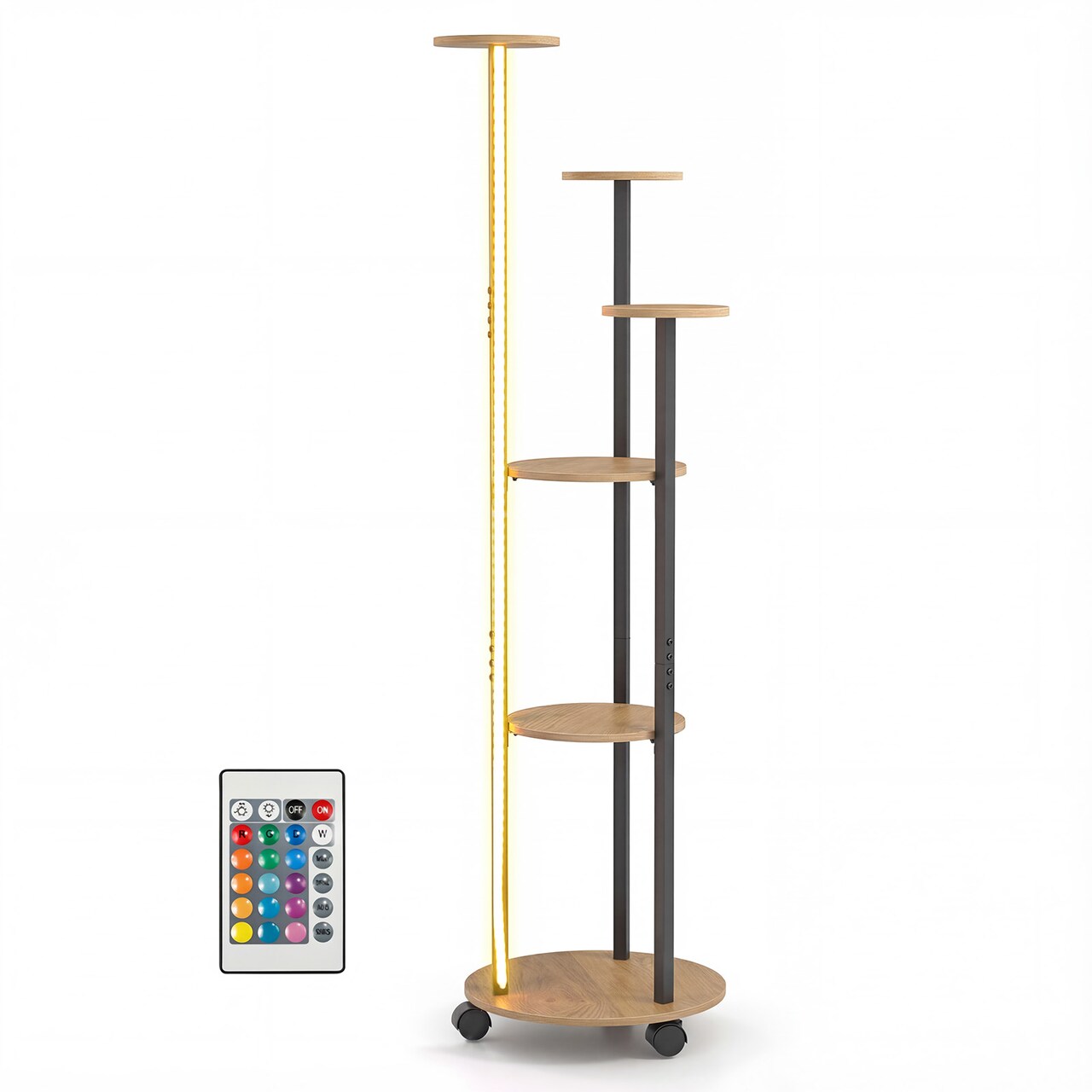 RGB Lighted Plant Stand 6-Tier Vertical Shelf with APP Remote Control